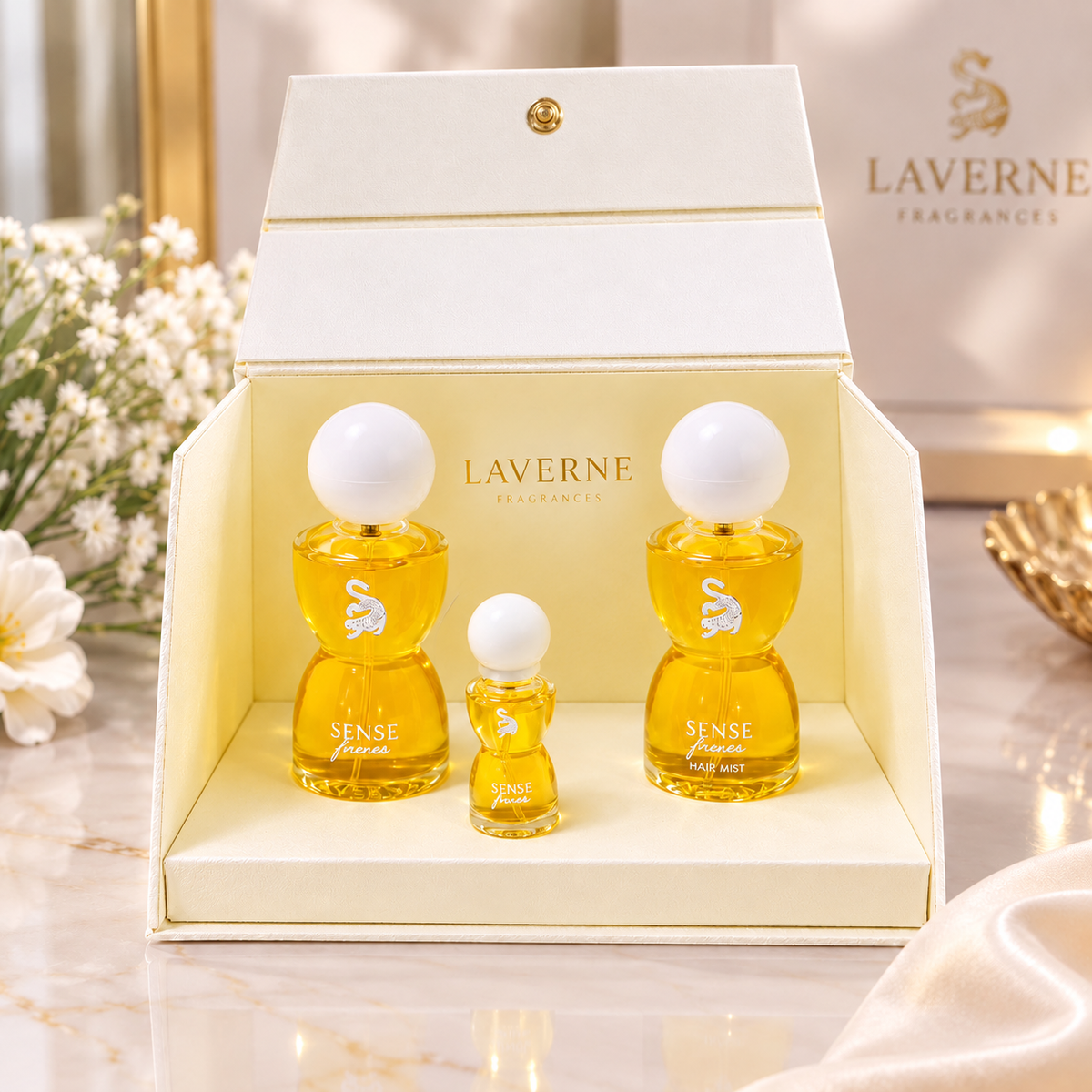 Laverne Sense Flowers – Coffret Parfum Femme 3 Pièces
