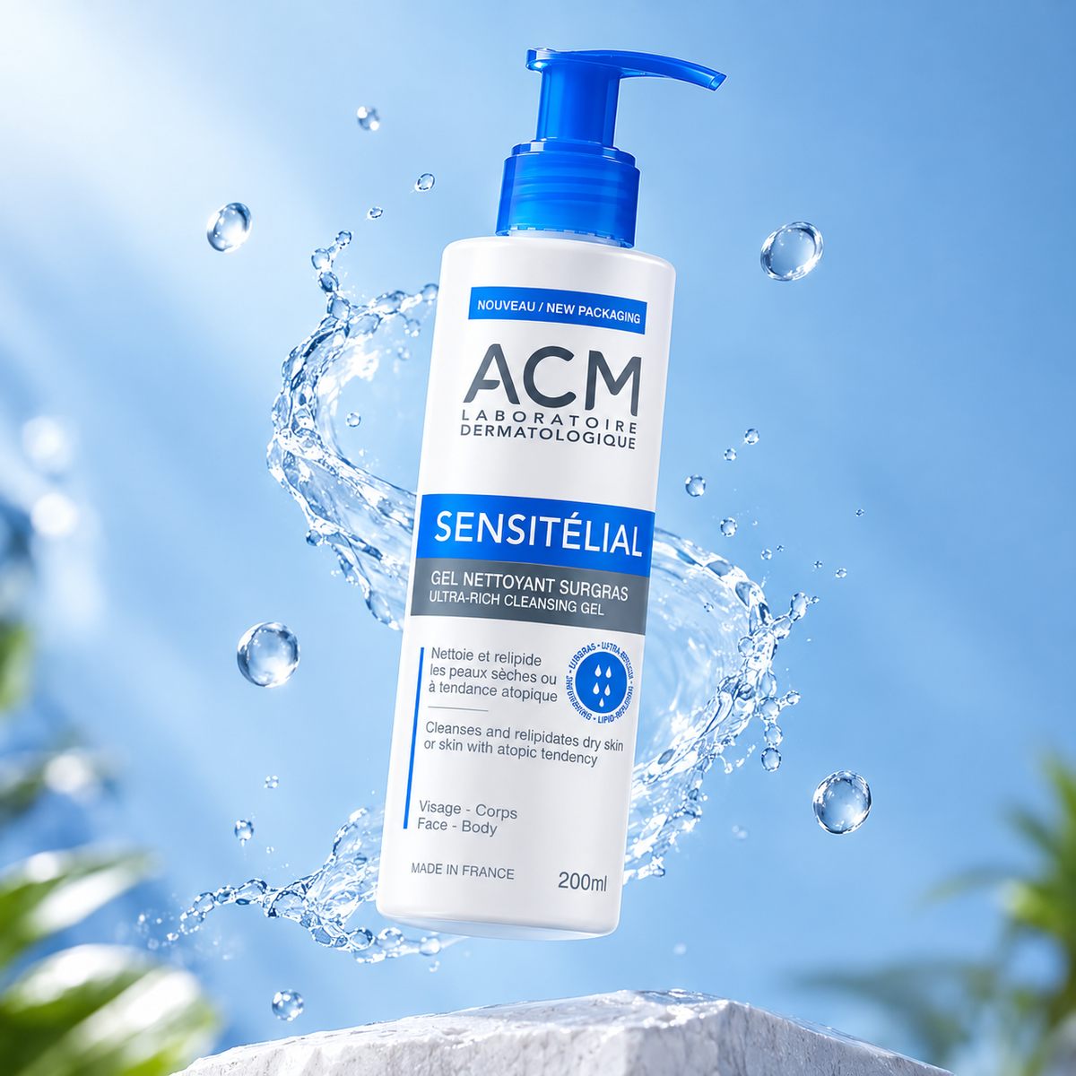 ACM Sensitélial Gel Nettoyant Surgras — 200 ml
