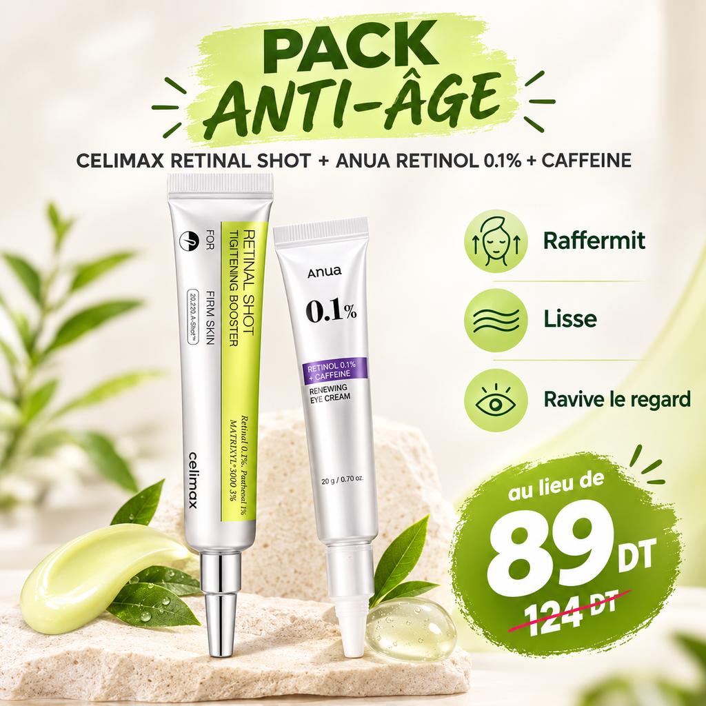 Pack Anti-Age CELIMAX – Retinal Shot Tightening Booste + Anua Retinol 0.1% + Caffeine Revitalizing Eye Cream