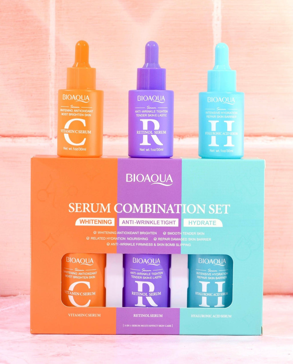 BIOAQUA — Serum Combination Set Whitening - Anti-wrinkle Tight - Hydrate