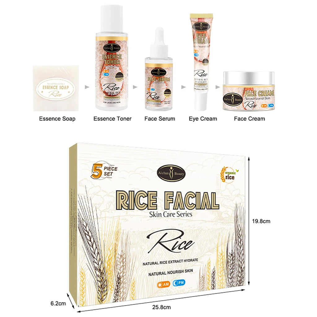 Aichun Beauty Rice Facial Skin Care Series – 5 Piece Set