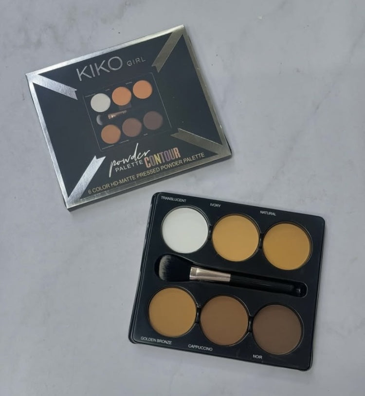KIKO Palette de Poudre Compacte HD Matte – 6 Teintes