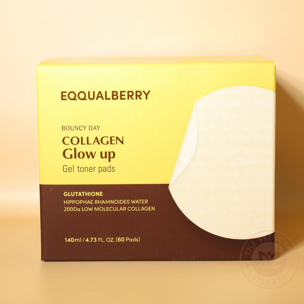 EQQUALBERRY – Bouncy Day Collagen Glow Up Gel Toner Pads (60 Pads)