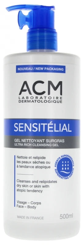ACM Sensitélial – Gel Nettoyant Surgras 500 ml