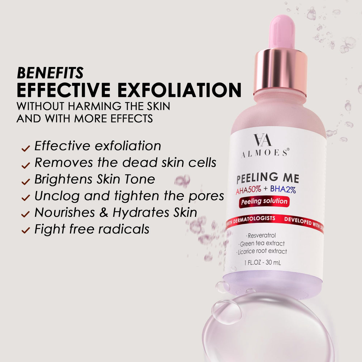 VA ALMOES Peeling Me AHA 50% + BHA 2% — 30ml