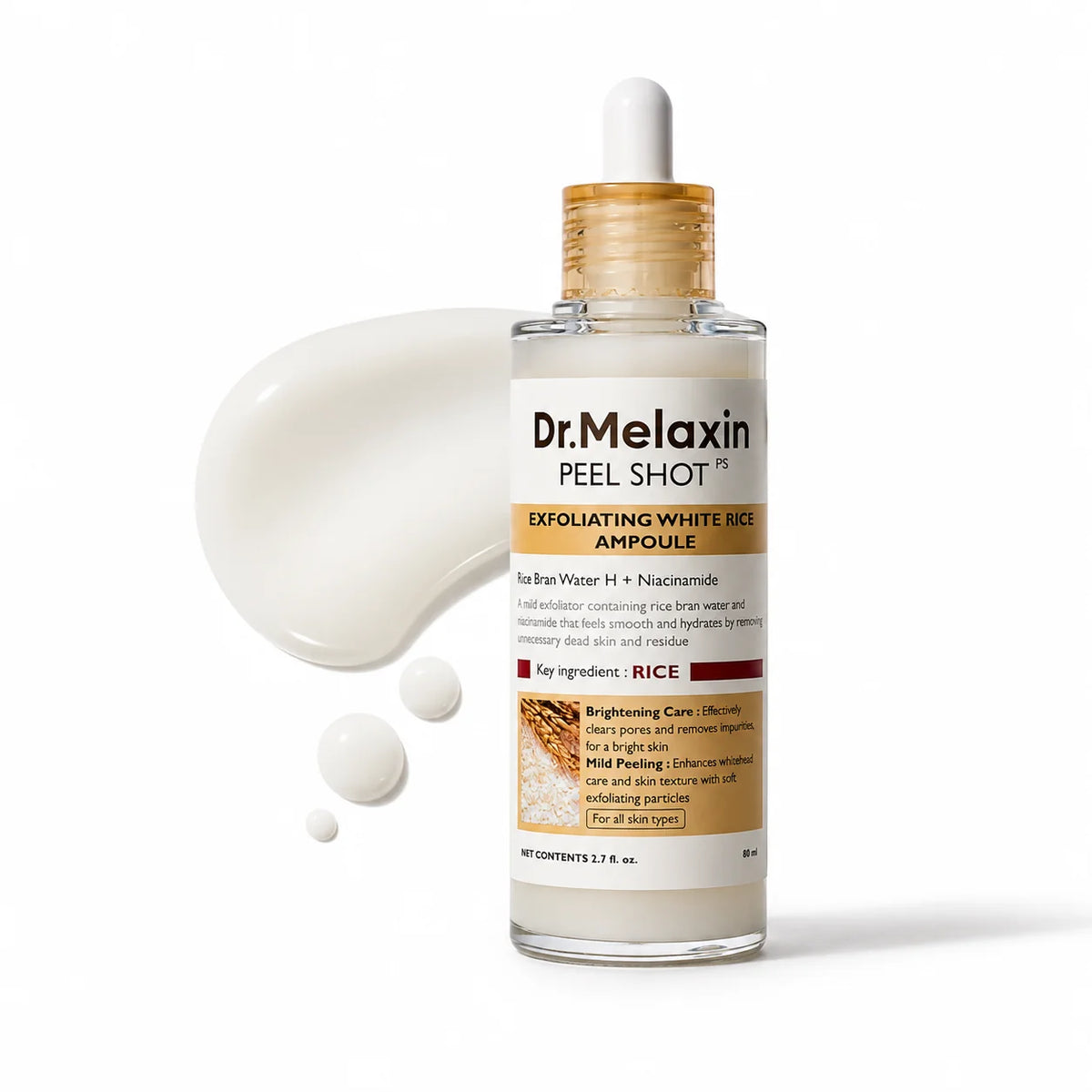 Dr.Melaxin Peel Shot Glow White Rice Ampoule — 80 ml