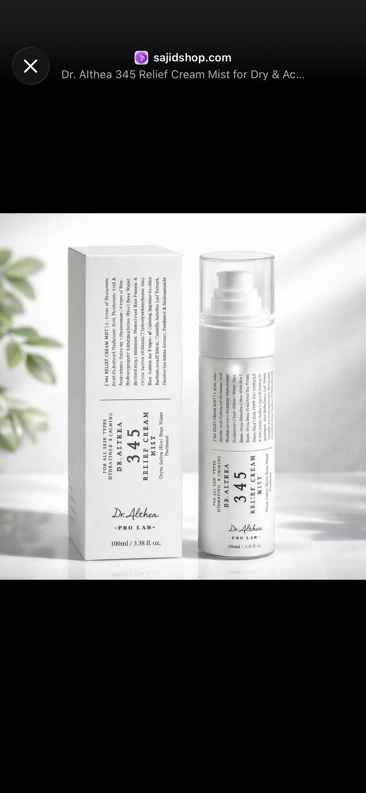 Dr. Althea – 345 Relief Cream Mist - 100ml
