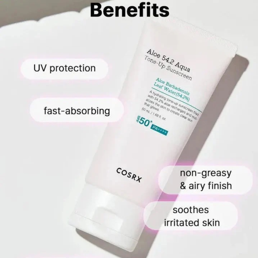 COSRX Aloe 54.2 Aqua Tone-Up Sunscreen SPF50+ PA++++