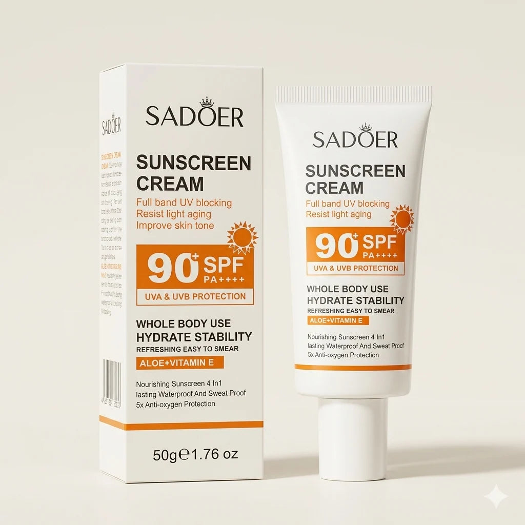 SADOER Sunscreen Cream SPF90+ PA++++ — 50 g