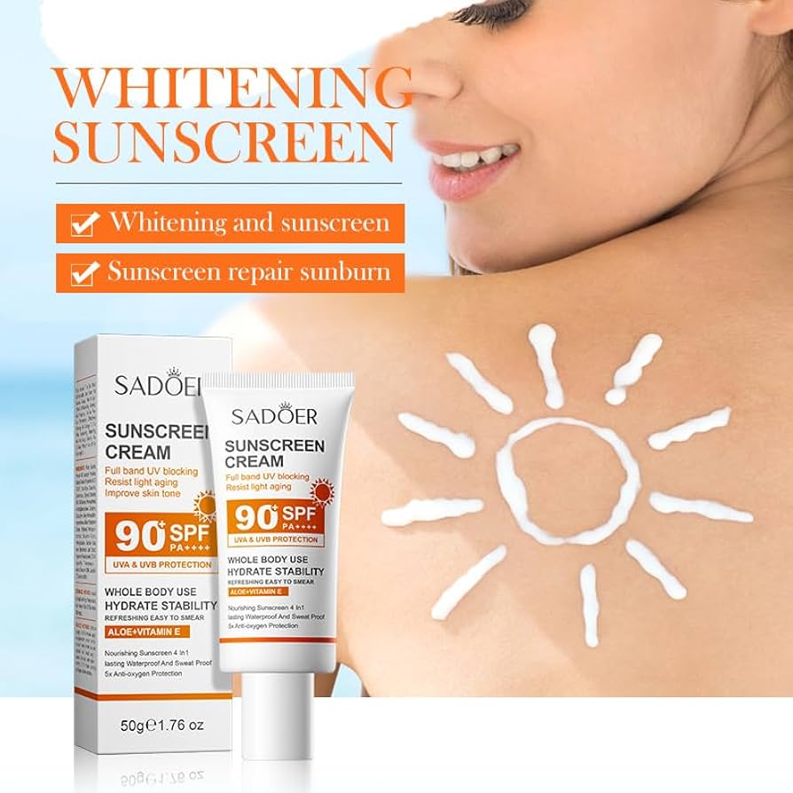 SADOER Sunscreen Cream SPF90+ PA++++ — 50 g