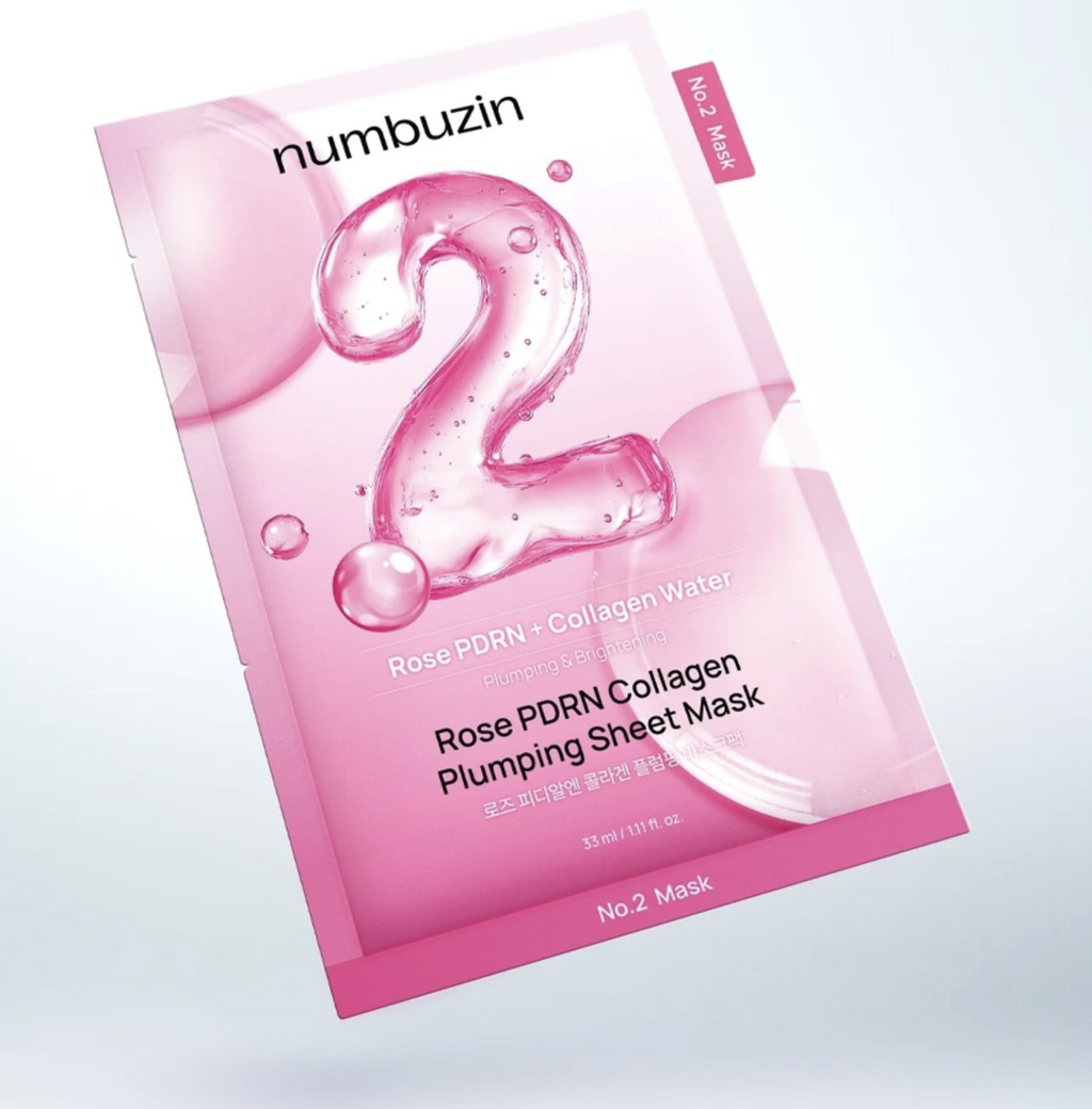 NUMBUZIN No.2 – Rose PDRN Collagen Plumping Sheet Mask (4 pièces)