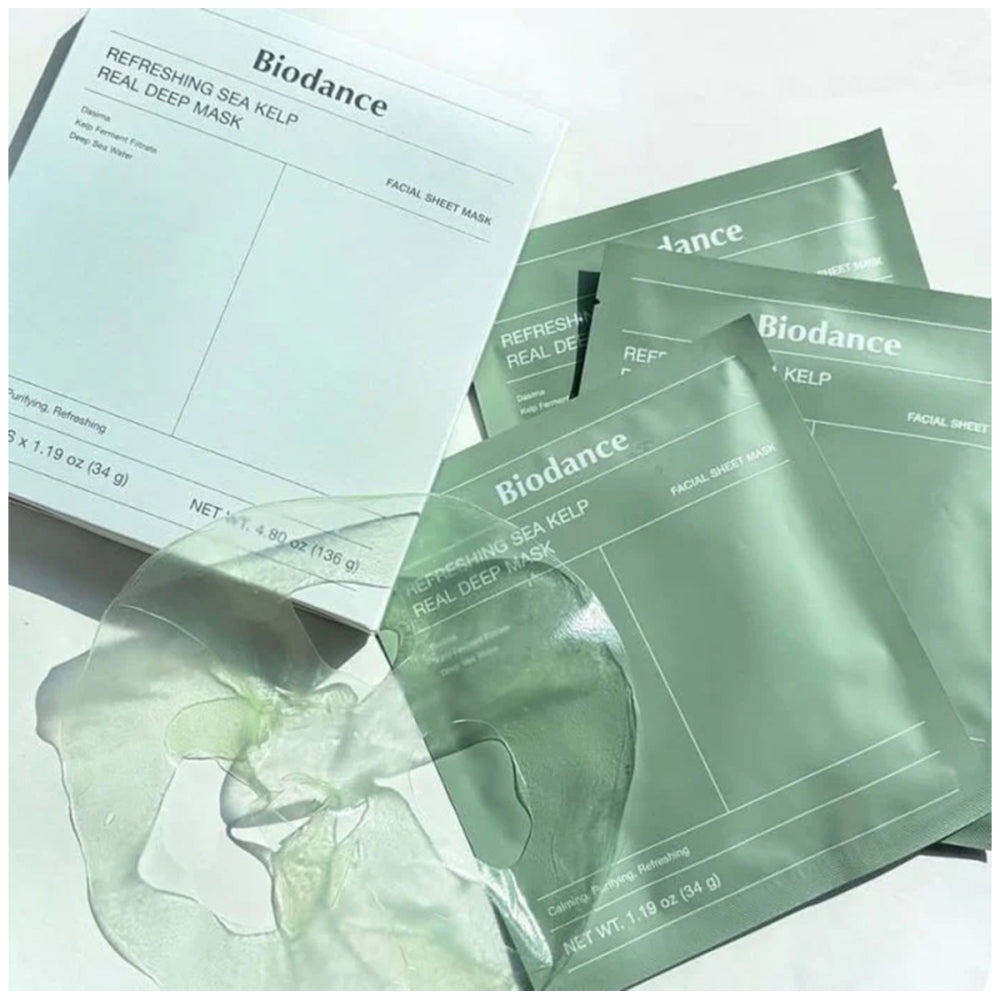 BIODANCE – Refreshing Sea Kelp Real Deep Mask (4 pièces)