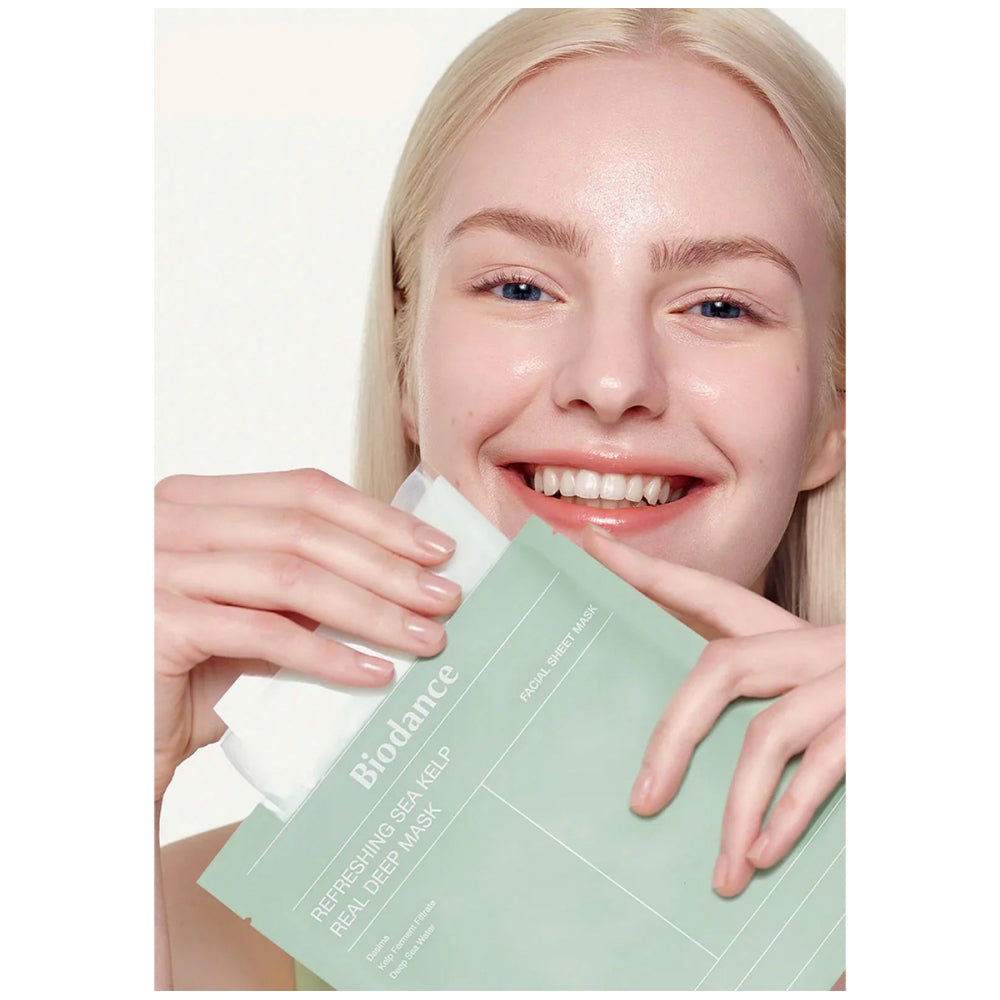 BIODANCE – Refreshing Sea Kelp Real Deep Mask (4 pièces)