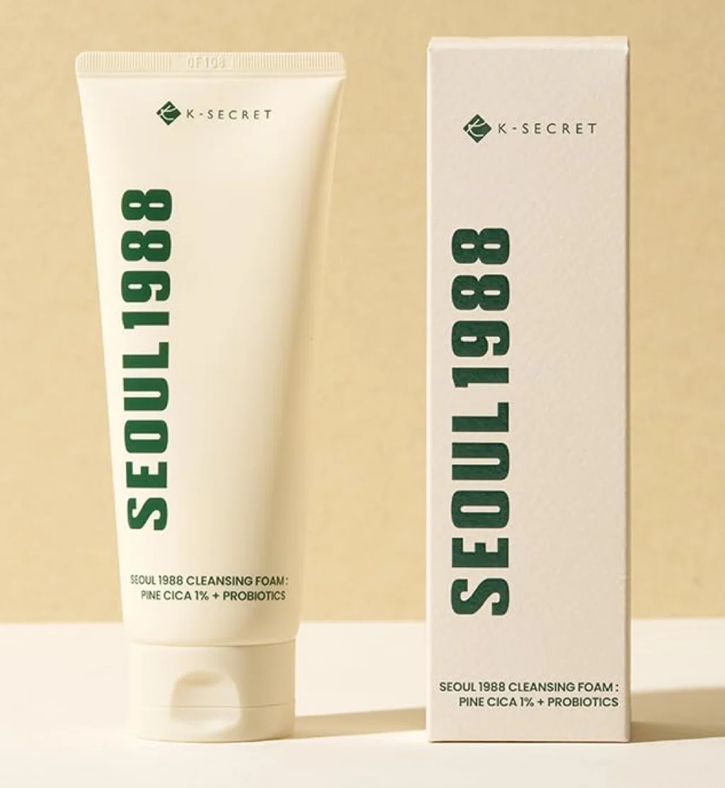 K-SECRET SEOUL 1988 Cleansing Foam – Pine Cica 1% + Probiotics