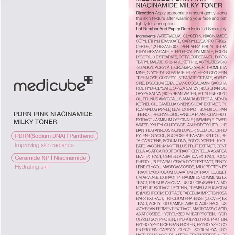 Medicube – PDRN Pink Niacinamide Milky Toner