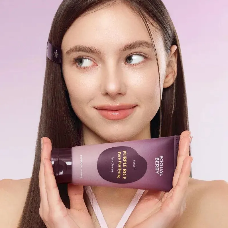 EQQUALBERRY – Purple Rice Pore Purifying / Sea-Silt Clay Pack Cleanser