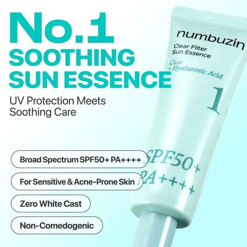 Numbuzin – No.1 Clear Filter Sun Essence SPF50+ PA++++