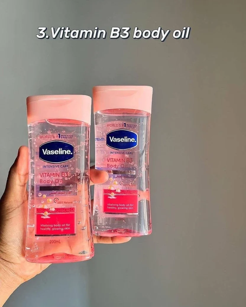🩷 ‏Huile Vaseline aux vitamine B3 rose 🩷