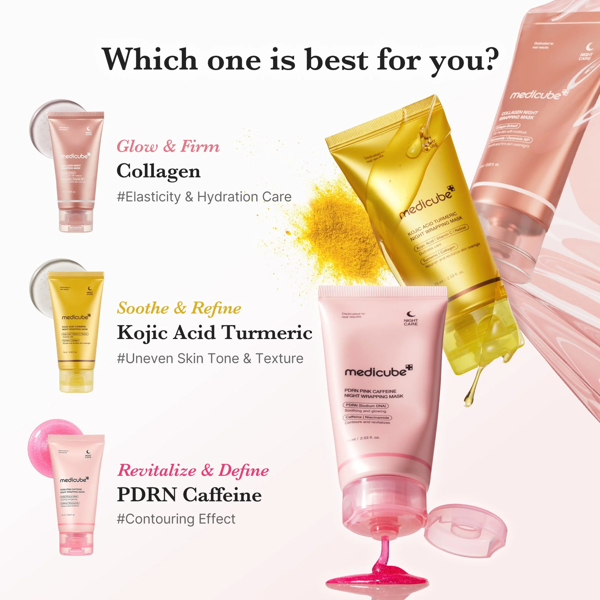 Medicube PDRN Pink Caffeine Night Wrapping Mask – 75 ml